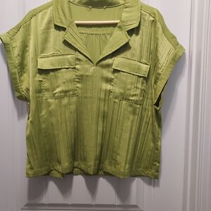 Chic Lime Green Women's Blouse